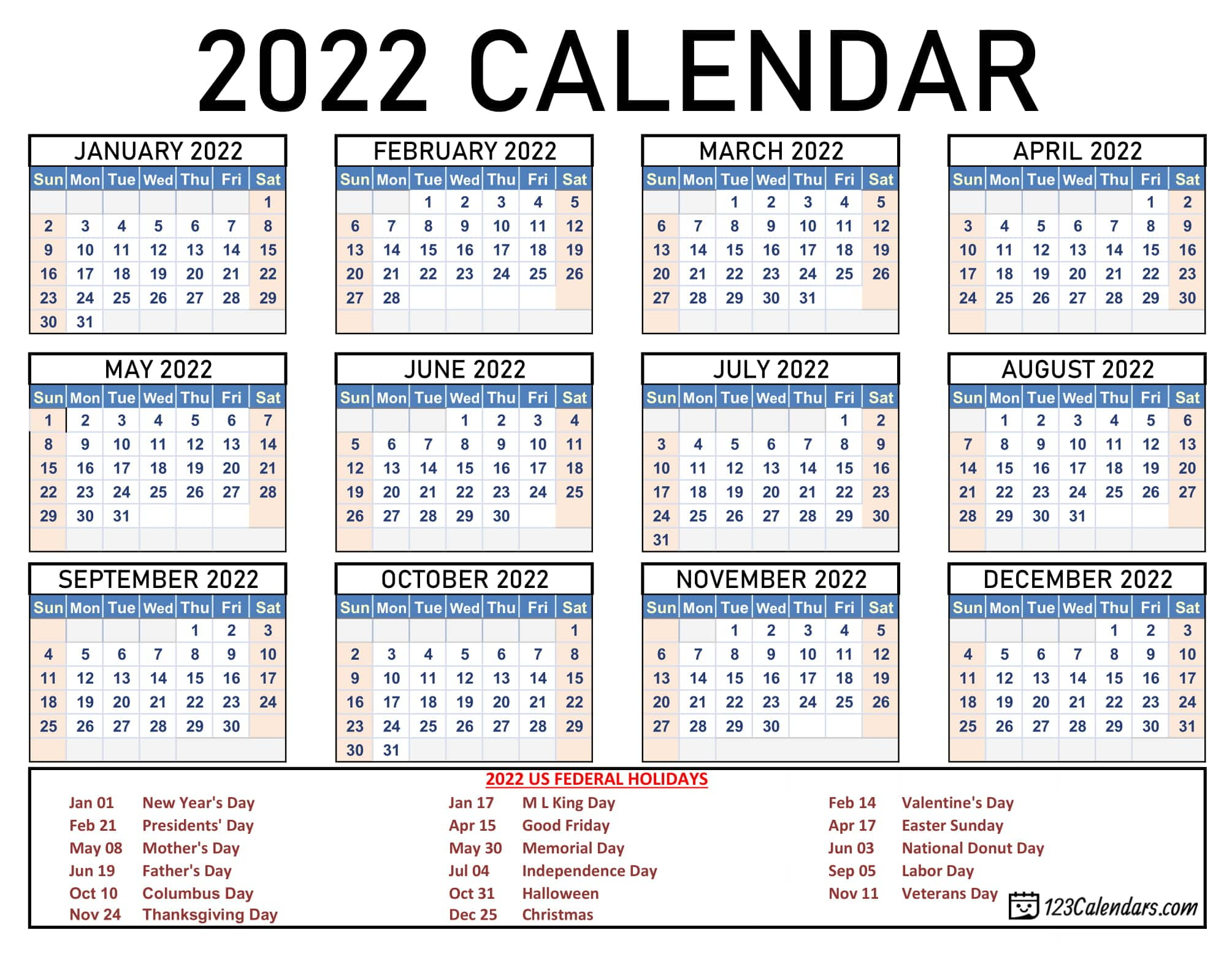 Georgia State Holiday Calendar 2022