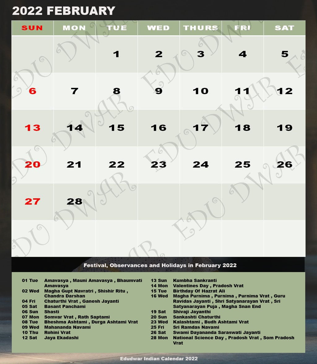 Hindu Calendar 2022 With Tithi Airport