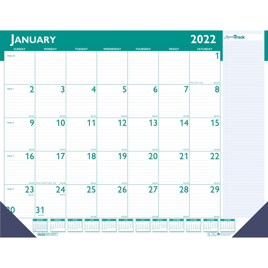 House Of Doolittle Expresstrack Desk Pad Calendar - Julian