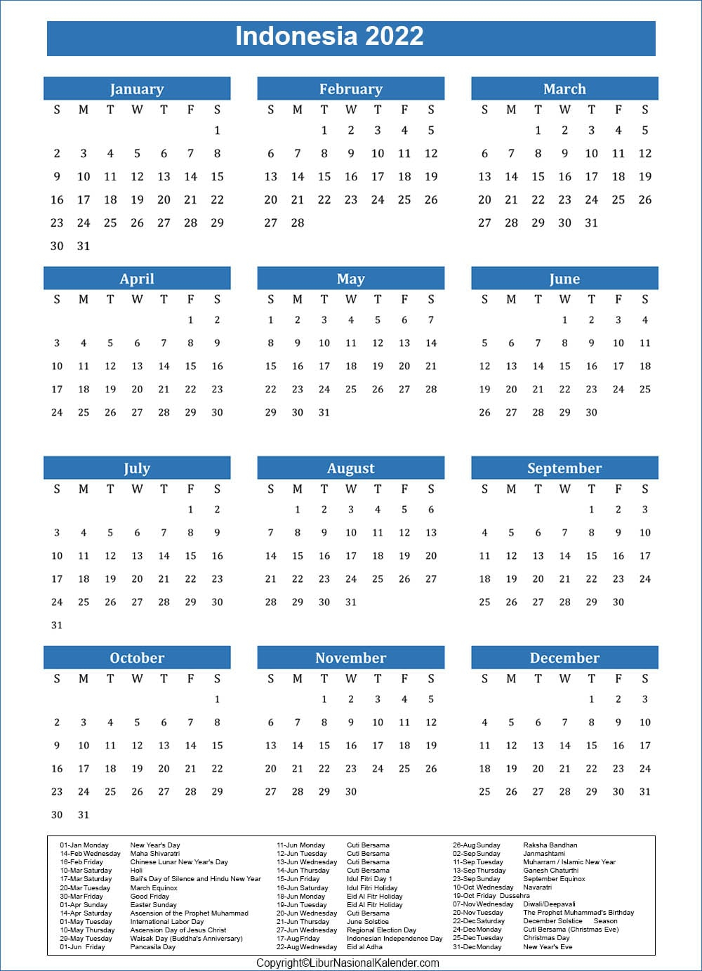 Calendar 2022 January Urdu