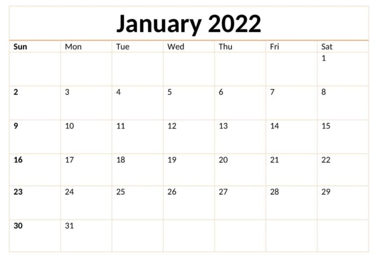 January 2022 Calendar Make Daily Routine - Mycalendarlabs