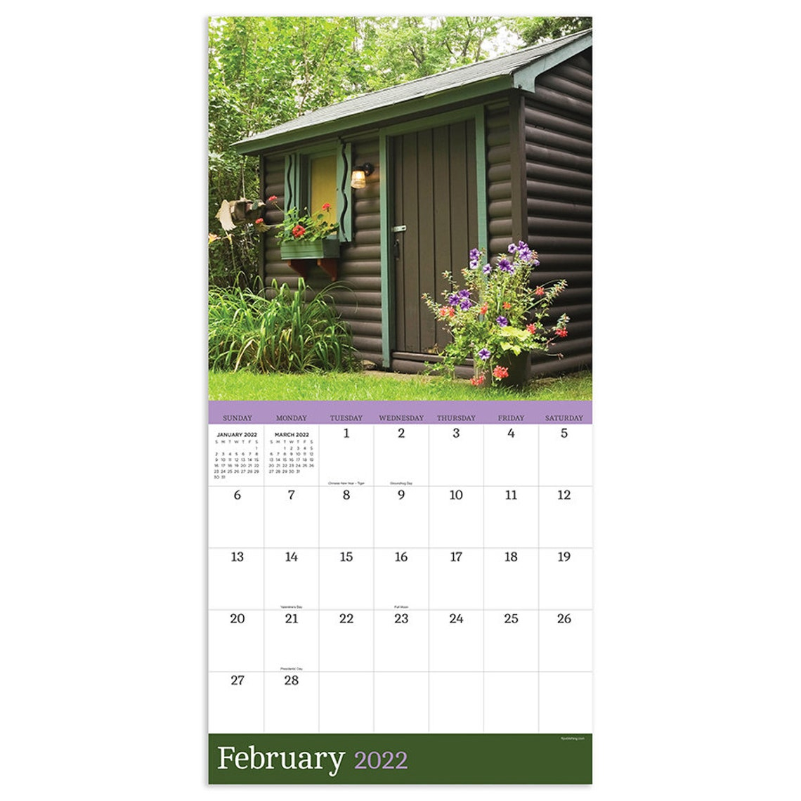 January 2022-December 2022 She Sheds 12X12 Wall Calendar