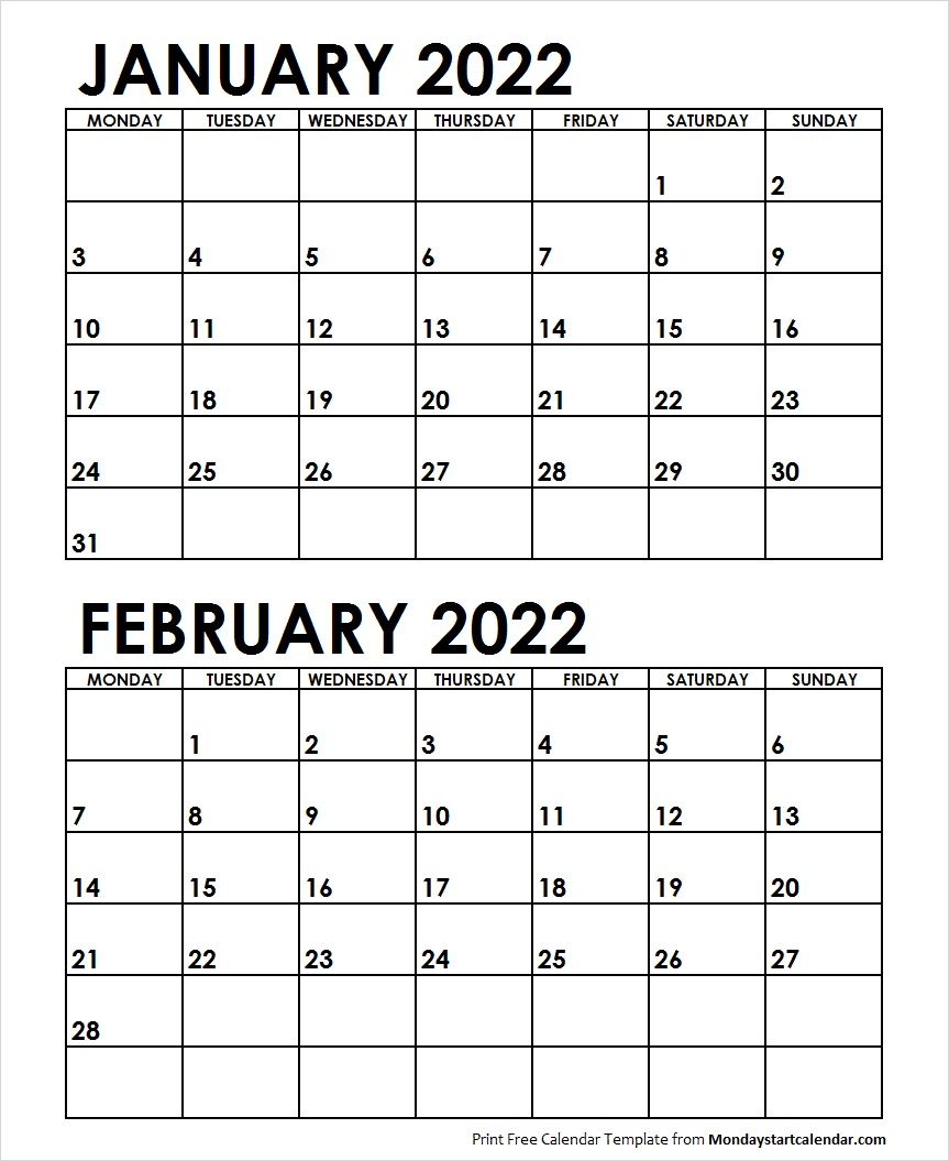 Calendar For February 2022 With Holidays