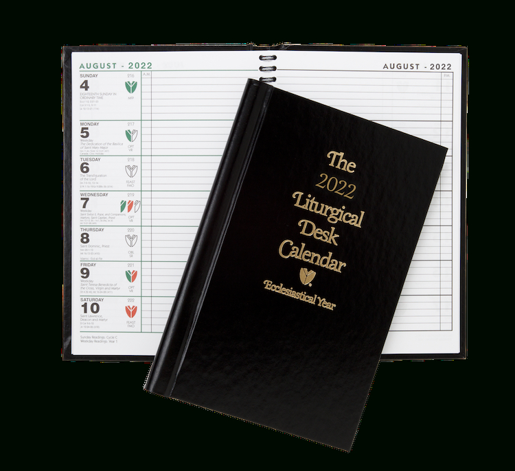 Liturgical Desk Calendar, Hardcover 2022 - Mckay Church Goods