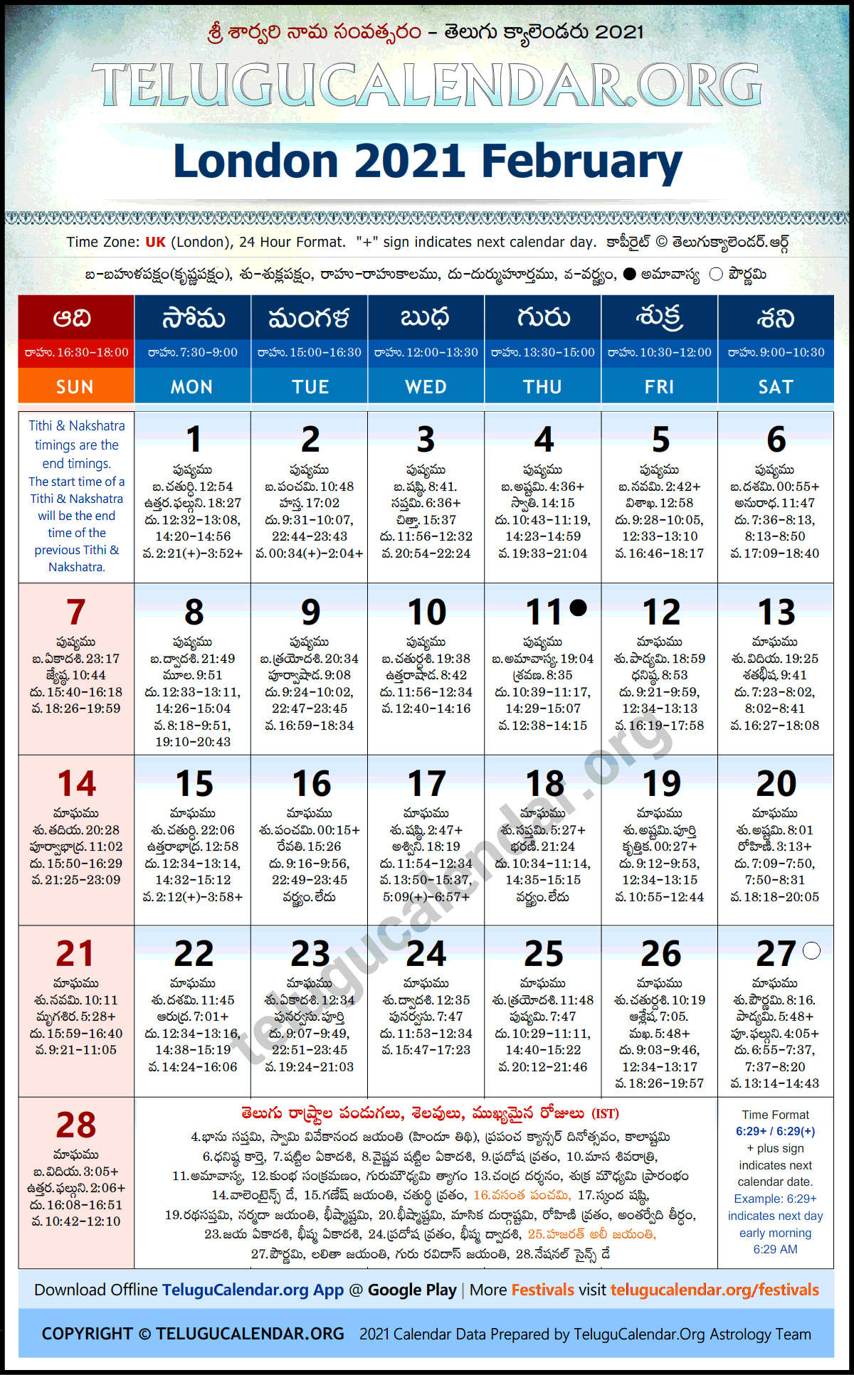 London Telugu Calendar 2022 [Google Sheet 550Kb] - Ruth