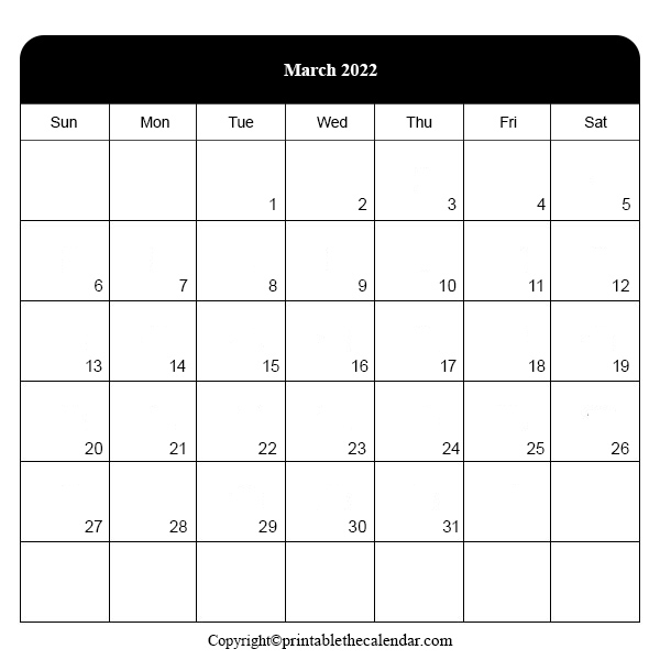 March 2022 Editable Calendar [Free Printable Template]
