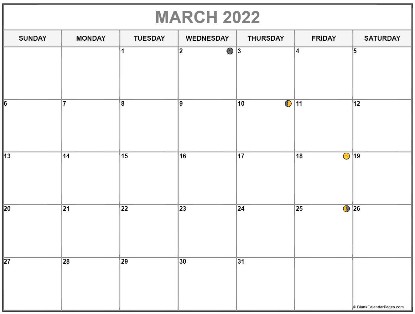 Moons Calendar 2022 | January 2022 Calendar