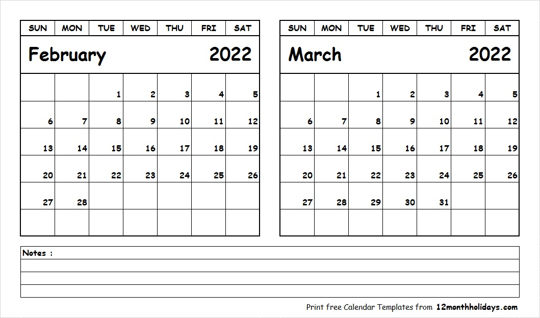Mvrcs 2022 Calendar | February Calendar 2022