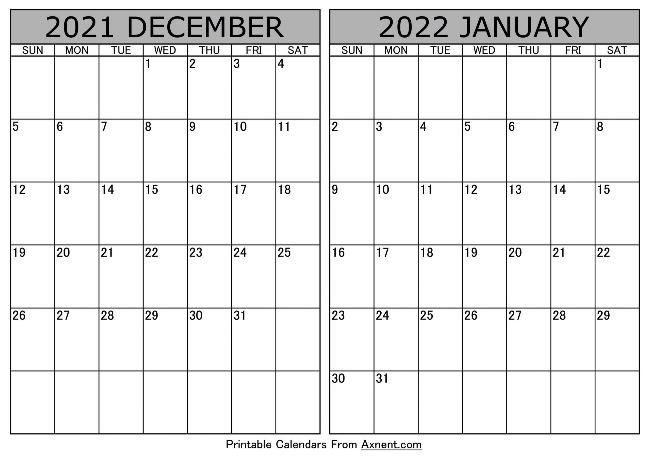 Printable Calendar 2022 : One Page Calendar Free Printable