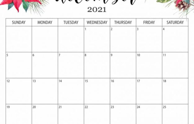 Printable Calendar December 2021 January 2022 | Blank
