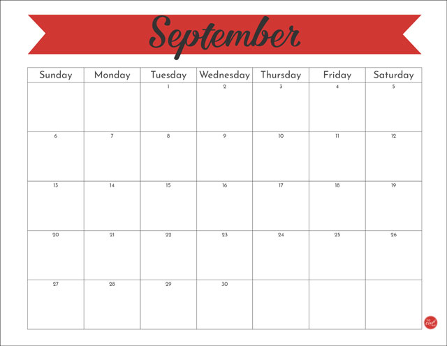 September 2020 Calendar - Free Printable | Live Craft Eat