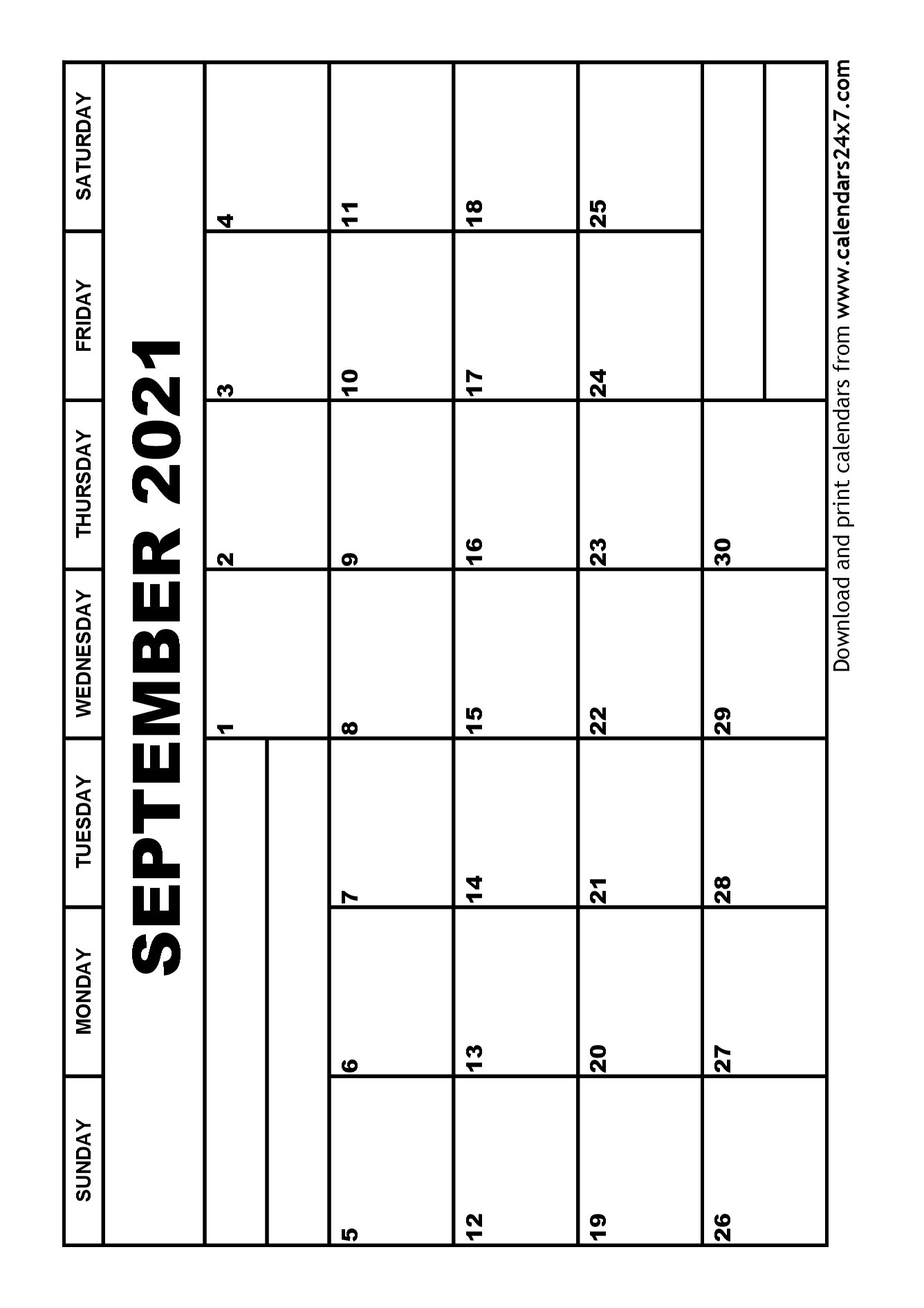 September 2021 Calendar &amp; October 2021 Calendar