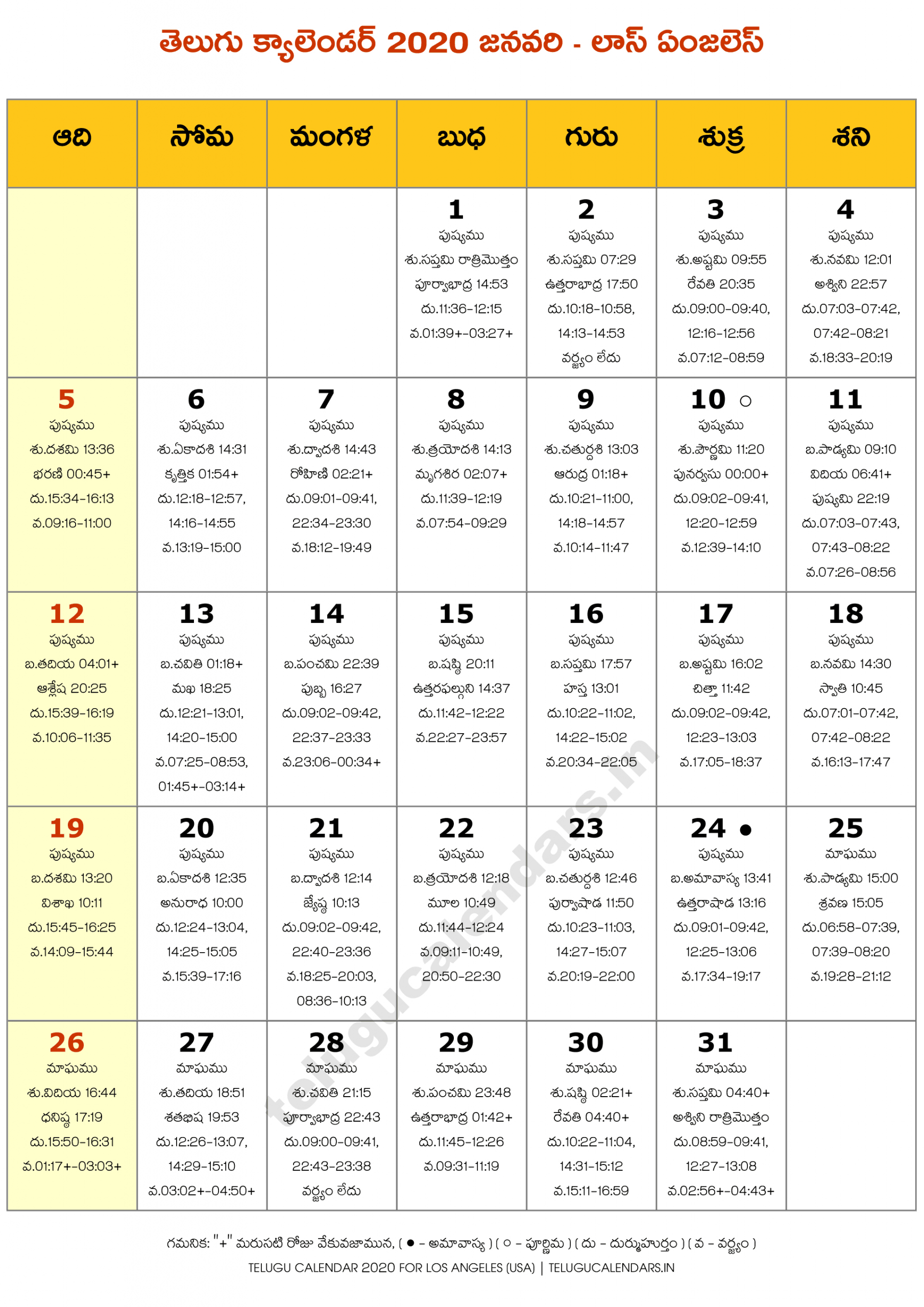 Telugu Calendar 2022 Los Angeles - June Calendar 2022