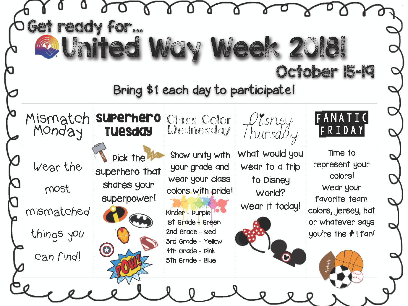 United Way Week - Palmetto Elementary