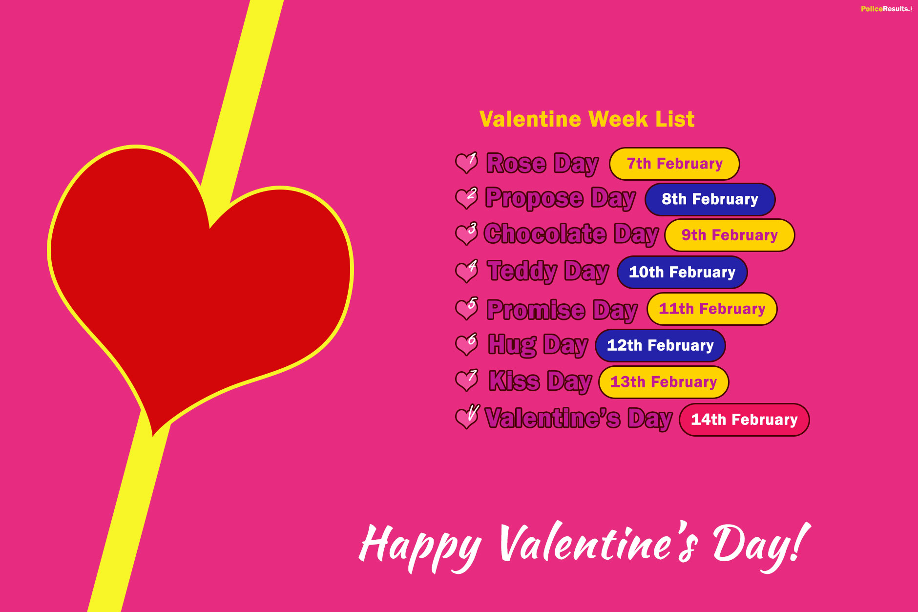 Valentine Week List 2022: Happy Valentine Day Week List