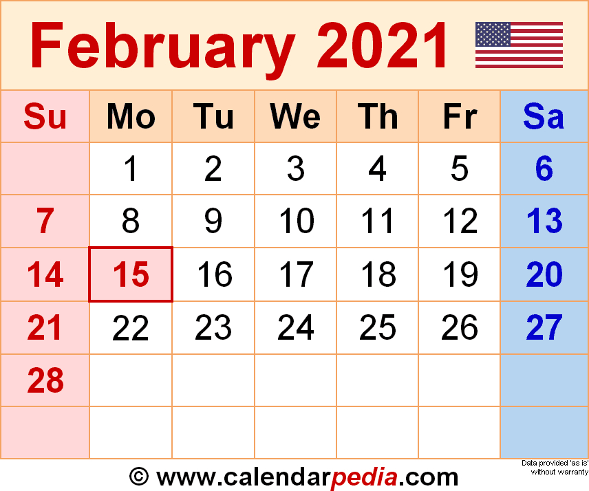 Febrero 2021 Calendar | 2021 Calendar