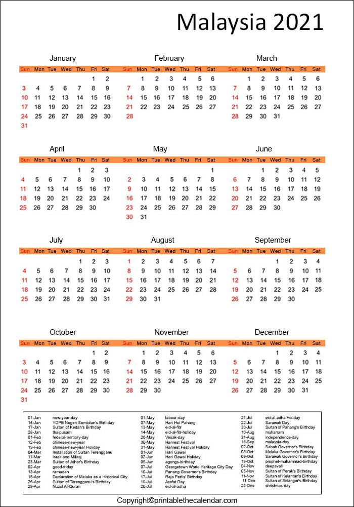 Inspirasi Calendar 2022 Malaysia