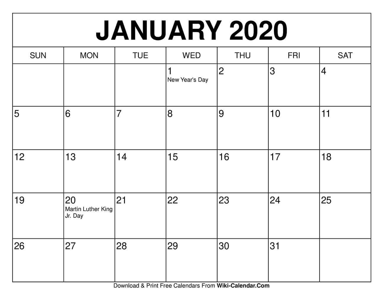 January 2021 Calendar - Free Download Printable Calendar