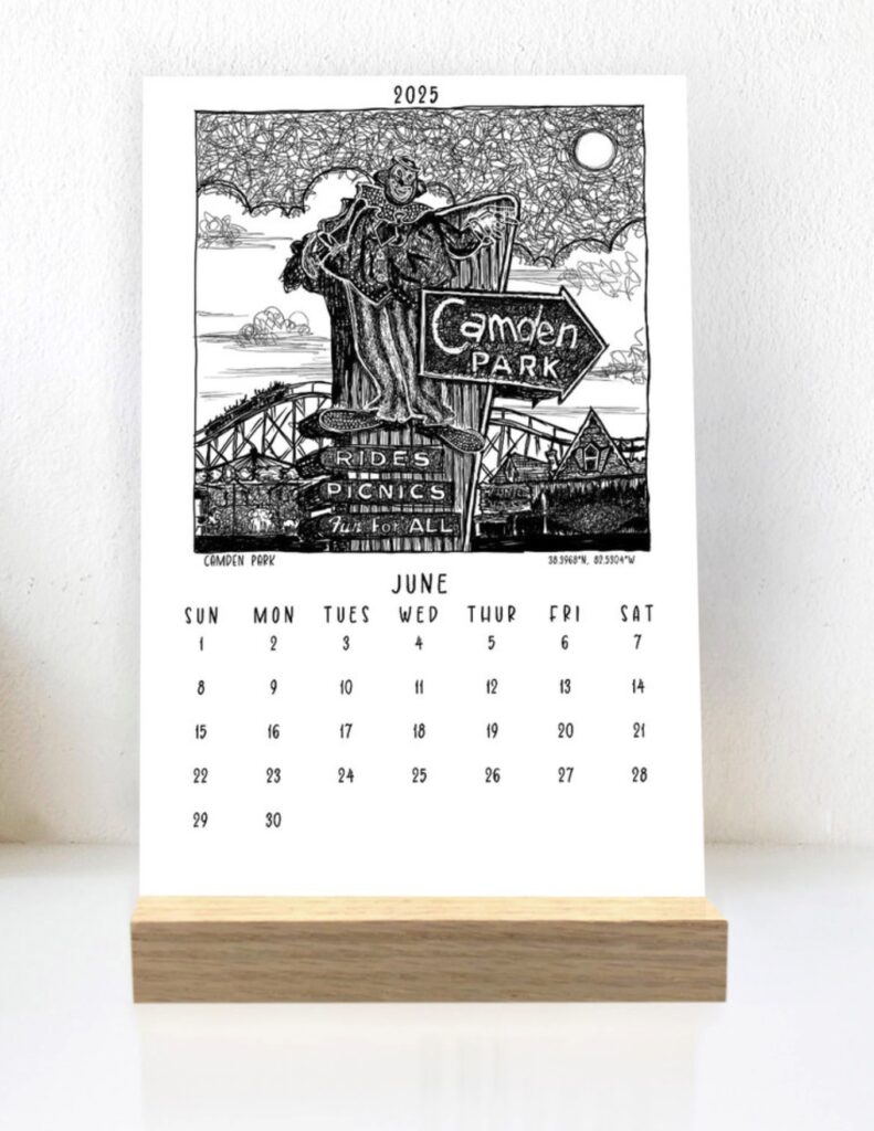 letterpress wall calendar 2025
