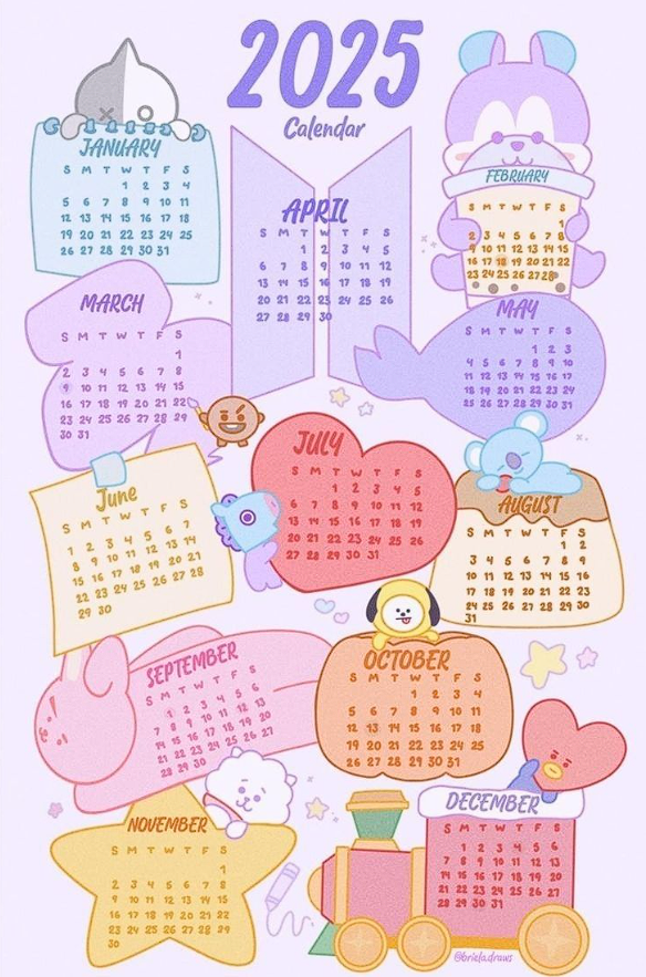 kawaii calendar 2025 kawaii calendar 2025