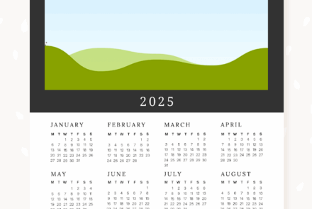 printable calendar 2025 template psd