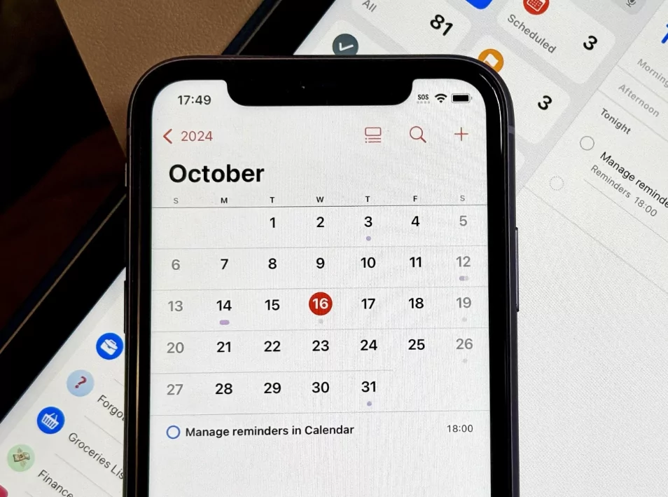 Calendar syncing across smartphone tablet and computer