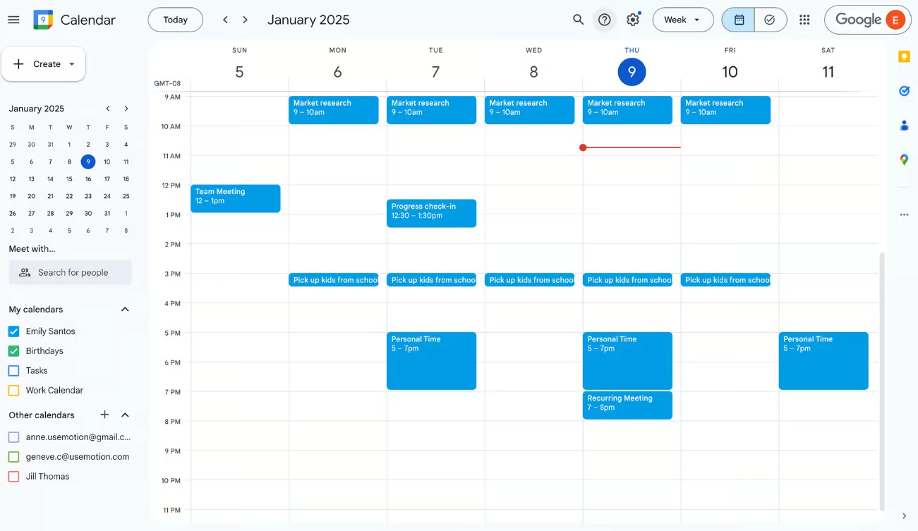 Cloud based calendar sync illustration for devices