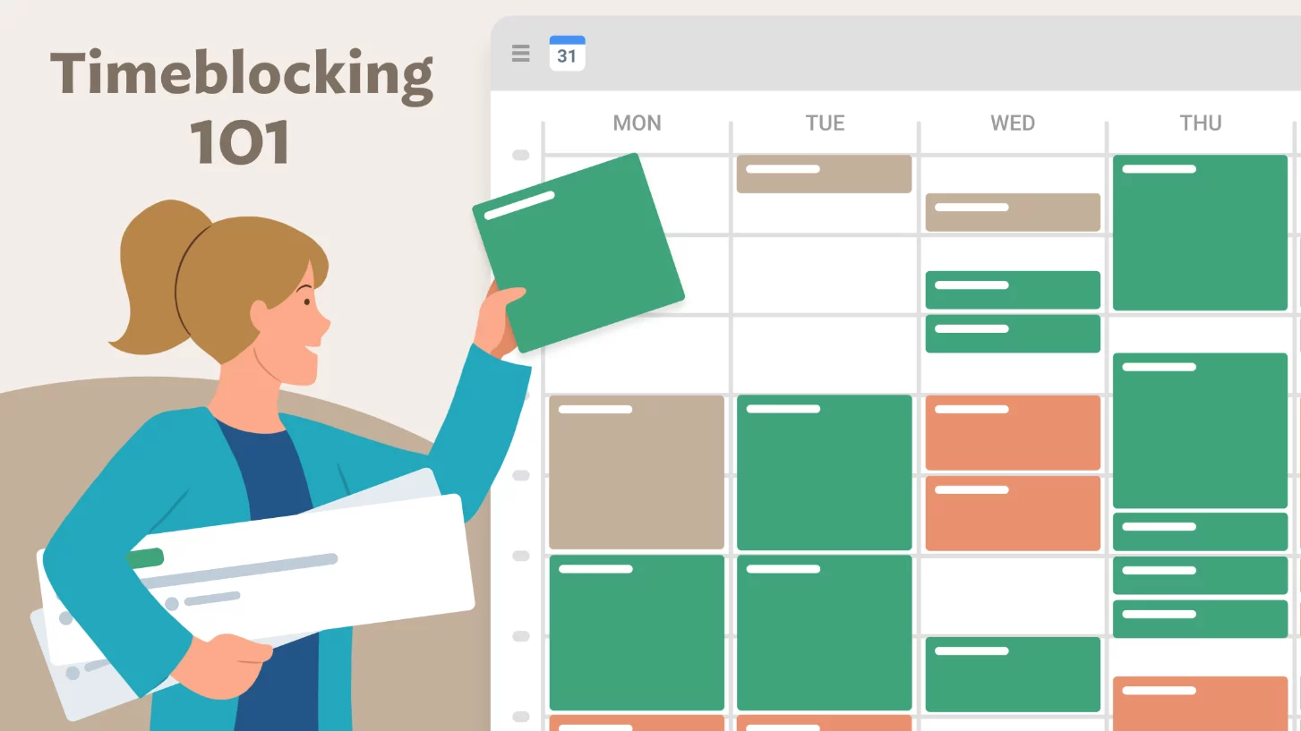 How to use time blocking calendar deep work schedule planner